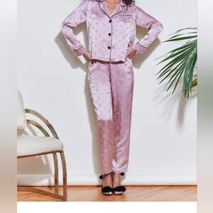 Fleur Du Mal bedroom to boardroom pink silk pants size large